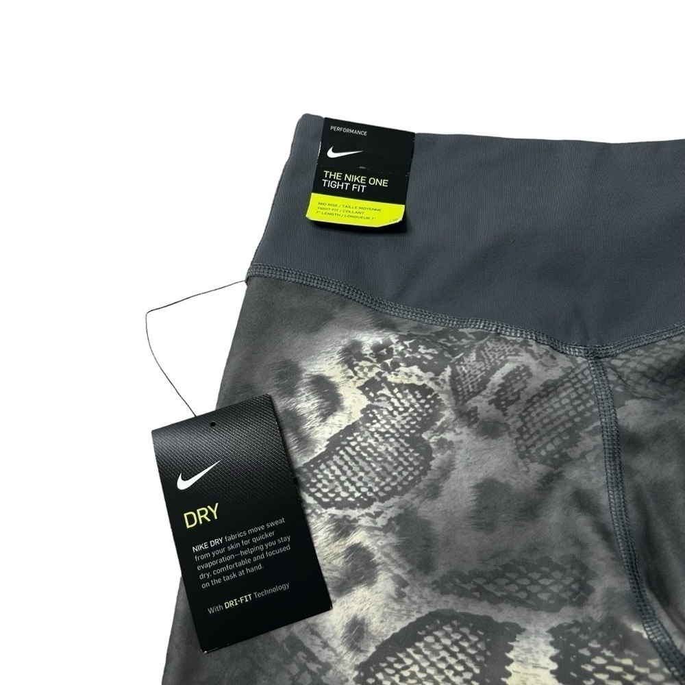 Nike Women's One Dri-Fit Training Performance Tight Fit Shorts Snake Gray Small - Picture 11 of 12